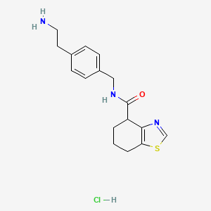 N-[[4-(2-Aminoethyl)phenyl]methyl]-4,5,6,7-tetrahydro-1,3-benzothiazole-4-carboxamide;hydrochloride