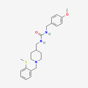 1-(4-Methoxybenzyl)-3-((1-(2-(methylthio)benzyl)piperidin-4-yl)methyl)urea