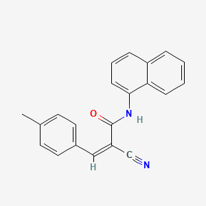 molecular formula C21H16N2O B2994139 (Z)-2-氰基-3-(4-甲苯基)-N-萘-1-基丙-2-烯酰胺 CAS No. 358771-19-4
