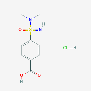 molecular formula C9H13ClN2O3S B2994140 4-(N,N-Dimethylsulfamidimidoyl)benzoic acid hydrochloride CAS No. 2219374-00-0