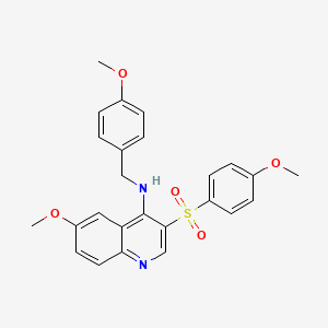6-methoxy-N-(4-methoxybenzyl)-3-((4-methoxyphenyl)sulfonyl)quinolin-4-amine