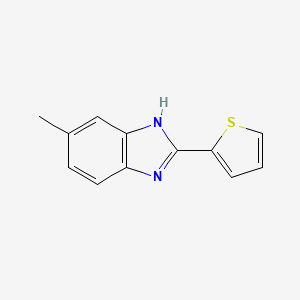 molecular formula C12H10N2S B2994160 6-methyl-2-thiophen-2-yl-1H-benzimidazole CAS No. 3878-24-8