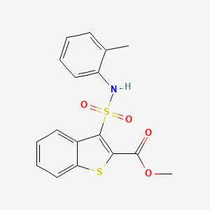 molecular formula C17H15NO4S2 B2994164 Methyl 3-{[(2-methylphenyl)amino]sulfonyl}-1-benzothiophene-2-carboxylate CAS No. 899965-95-8