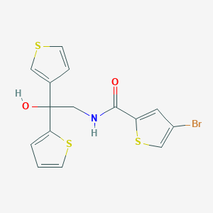 4-bromo-N-(2-hydroxy-2-(thiophen-2-yl)-2-(thiophen-3-yl)ethyl)thiophene-2-carboxamide