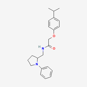 molecular formula C22H28N2O2 B2994170 2-(4-异丙基苯氧基)-N-((1-苯基吡咯烷-2-基)甲基)乙酰胺 CAS No. 1797319-58-4