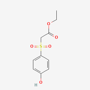 molecular formula C10H12O5S B2994174 (4-Hydroxy-benzenesulfonyl)-acetic acid ethyl ester CAS No. 866150-07-4