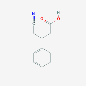 molecular formula C11H11NO2 B2994178 4-Cyano-3-phenylbutanoic acid CAS No. 131906-15-5