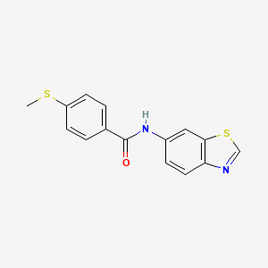 molecular formula C15H12N2OS2 B2994179 N-(benzo[d]thiazol-6-yl)-4-(methylthio)benzamide CAS No. 899988-68-2