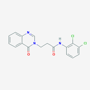 molecular formula C17H13Cl2N3O2 B299418 N-(2,3-dichlorophenyl)-3-(4-oxo-3(4H)-quinazolinyl)propanamide 