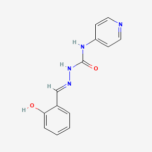 molecular formula C13H12N4O2 B2994188 2-[(2-hydroxyphenyl)methylene]-N-(4-pyridinyl)-1-hydrazinecarboxamide CAS No. 1450600-77-7