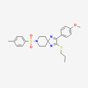 2-(4-Methoxyphenyl)-3-(propylthio)-8-tosyl-1,4,8-triazaspiro[4.5]deca-1,3-diene