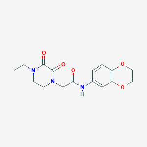 molecular formula C16H19N3O5 B2994193 N-(2,3-dihydro-1,4-benzodioxin-6-yl)-2-(4-ethyl-2,3-dioxopiperazin-1-yl)acetamide CAS No. 868680-58-4