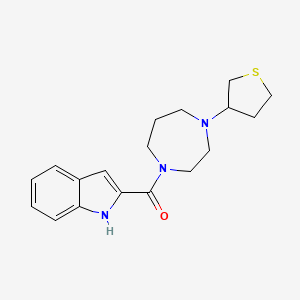 (1H-indol-2-yl)(4-(tetrahydrothiophen-3-yl)-1,4-diazepan-1-yl)methanone