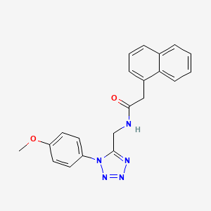 molecular formula C21H19N5O2 B2994204 N-((1-(4-甲氧基苯基)-1H-四唑-5-基)甲基)-2-(萘-1-基)乙酰胺 CAS No. 897614-87-8