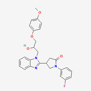 1-(3-fluorophenyl)-4-{1-[2-hydroxy-3-(4-methoxyphenoxy)propyl]-1H-benzimidazol-2-yl}pyrrolidin-2-one