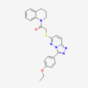 molecular formula C24H23N5O2S B2994223 1-(3,4-dihydroquinolin-1(2H)-yl)-2-((3-(4-ethoxyphenyl)-[1,2,4]triazolo[4,3-b]pyridazin-6-yl)thio)ethanone CAS No. 852377-00-5