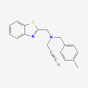 N-(1,3-benzothiazol-2-ylmethyl)-N-[(4-methylphenyl)methyl]prop-2-yn-1-amine
