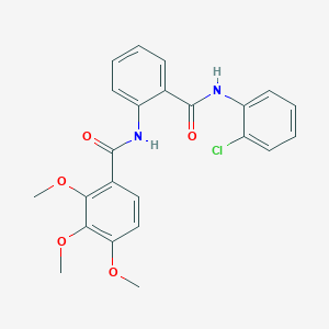 molecular formula C23H21ClN2O5 B299423 N-{2-[(2-chloroanilino)carbonyl]phenyl}-2,3,4-trimethoxybenzamide 