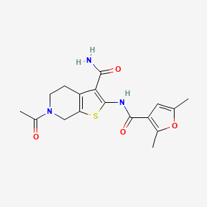 6-Acetyl-2-(2,5-dimethylfuran-3-carboxamido)-4,5,6,7-tetrahydrothieno[2,3-c]pyridine-3-carboxamide