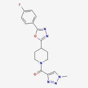 (4-(5-(4-fluorophenyl)-1,3,4-oxadiazol-2-yl)piperidin-1-yl)(1-methyl-1H-1,2,3-triazol-4-yl)methanone