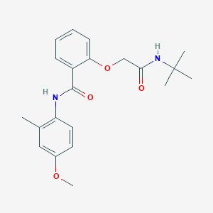 molecular formula C21H26N2O4 B299426 2-[2-(tert-butylamino)-2-oxoethoxy]-N-(4-methoxy-2-methylphenyl)benzamide 