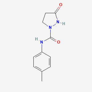 molecular formula C11H13N3O2 B2994261 N-(4-methylphenyl)-3-oxo-1-pyrazolidinecarboxamide CAS No. 303994-75-4