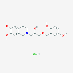 molecular formula C23H32ClNO6 B2994264 1-(6,7-二甲氧基-3,4-二氢异喹啉-2(1H)-基)-3-((2,5-二甲氧基苄基)氧基)丙烷-2-醇盐酸盐 CAS No. 1217055-16-7
