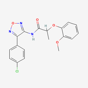 N-[4-(4-chlorophenyl)-1,2,5-oxadiazol-3-yl]-2-(2-methoxyphenoxy)propanamide