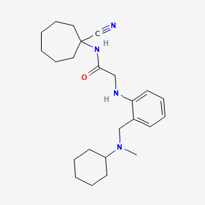 N-(1-cyanocycloheptyl)-2-[(2-{[cyclohexyl(methyl)amino]methyl}phenyl)amino]acetamide