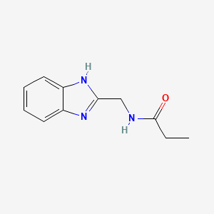 molecular formula C11H13N3O B2994292 N-(1H-benzimidazol-2-ylmethyl)propanamide CAS No. 874615-07-3