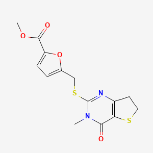 Methyl 5-[(3-methyl-4-oxo-6,7-dihydrothieno[3,2-d]pyrimidin-2-yl)sulfanylmethyl]furan-2-carboxylate