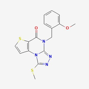 4-(2-methoxybenzyl)-1-(methylthio)thieno[2,3-e][1,2,4]triazolo[4,3-a]pyrimidin-5(4H)-one