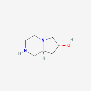 molecular formula C7H14N2O B2994301 (7R,8aS)-octahydropyrrolo[1,2-a]pyrazin-7-ol CAS No. 1161000-19-6; 879399-07-2