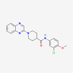 molecular formula C21H21ClN4O2 B2994303 N-(3-chloro-4-methoxyphenyl)-1-quinoxalin-2-ylpiperidine-4-carboxamide CAS No. 941950-25-0