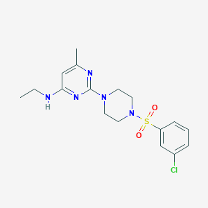 2-(4-((3-chlorophenyl)sulfonyl)piperazin-1-yl)-N-ethyl-6-methylpyrimidin-4-amine