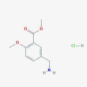 molecular formula C10H14ClNO3 B2994307 Methyl 5-(aminomethyl)-2-methoxybenzoate hydrochloride CAS No. 1049782-92-4