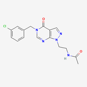 N-(2-(5-(3-chlorobenzyl)-4-oxo-4,5-dihydro-1H-pyrazolo[3,4-d]pyrimidin-1-yl)ethyl)acetamide