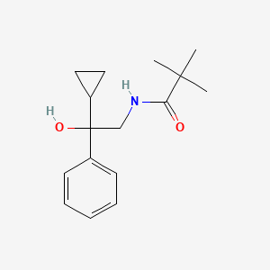 molecular formula C16H23NO2 B2994313 N-(2-cyclopropyl-2-hydroxy-2-phenylethyl)pivalamide CAS No. 1421465-58-8