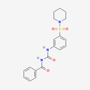 molecular formula C19H21N3O4S B2994320 N-[(3-piperidin-1-ylsulfonylphenyl)carbamoyl]benzamide CAS No. 899997-73-0
