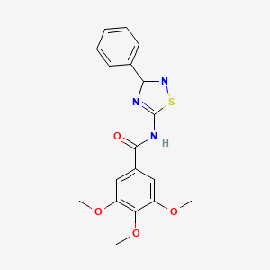 molecular formula C18H17N3O4S B2994324 3,4,5-trimethoxy-N-(3-phenyl-1,2,4-thiadiazol-5-yl)benzamide CAS No. 690645-53-5