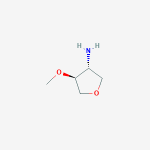 molecular formula C5H11NO2 B2994329 (3R,4S)-4-methoxyoxolan-3-amine CAS No. 1212285-89-6; 1909294-55-8
