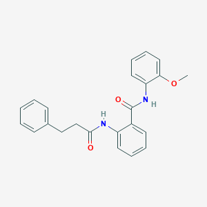 molecular formula C23H22N2O3 B299434 N-(2-methoxyphenyl)-2-[(3-phenylpropanoyl)amino]benzamide 
