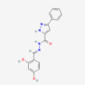 (E)-N'-(2,4-dihydroxybenzylidene)-3-phenyl-1H-pyrazole-5-carbohydrazide