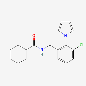 molecular formula C18H21ClN2O B2994346 环己烷甲酰胺的N-[3-氯-2-(1H-吡咯-1-基)苄基] CAS No. 866042-75-3