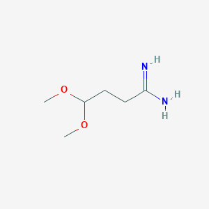 molecular formula C6H14N2O2 B2994348 4,4-Dimethoxybutanimidamide CAS No. 885965-59-3