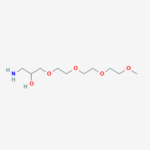 molecular formula C10H23NO5 B2994360 14-Amino-2,5,8,11-tetraoxatetradecan-13-ol CAS No. 1564751-51-4