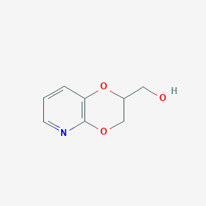 molecular formula C8H9NO3 B2994366 2,3-Dihydro-1,4-dioxino[2,3-b]pyridine-2-methanol CAS No. 153332-63-9