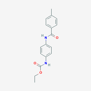 molecular formula C17H18N2O3 B299437 Ethyl 4-[(4-methylbenzoyl)amino]phenylcarbamate 