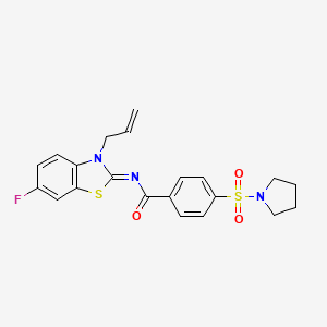 (Z)-N-(3-allyl-6-fluorobenzo[d]thiazol-2(3H)-ylidene)-4-(pyrrolidin-1-ylsulfonyl)benzamide