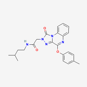 molecular formula C23H25N5O3 B2994373 N-异戊基-2-(1-氧代-4-(对甲苯氧基)-[1,2,4]三唑并[4,3-a]喹喔啉-2(1H)-基)乙酰胺 CAS No. 1189686-28-9